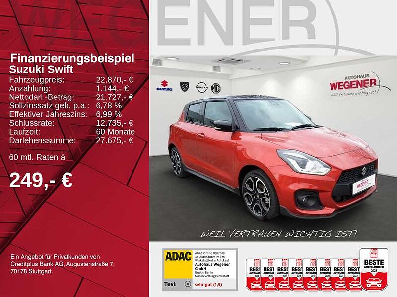 Suzuki Swift SPORT 129PS NAVI TEMPOM KAMERA KEYLESS