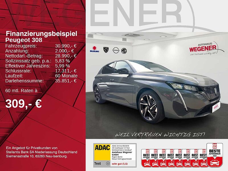 Peugeot 308 Allure 130 EAT8 Pure Tech *Kamera*SHZ*