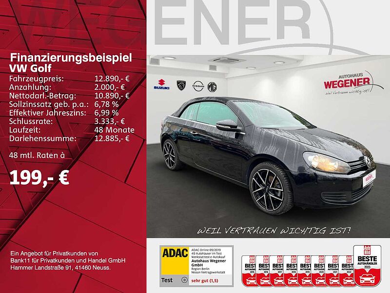 Volkswagen Golf CABRIO+NAVI+KLIMAAUTOM+TOP GEPFLEGT+SHZ+PDC