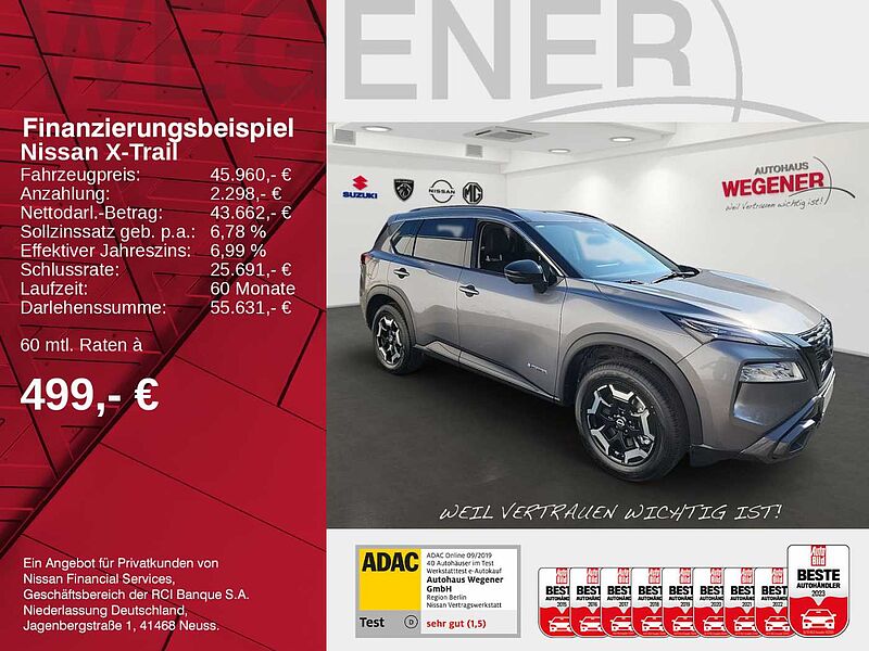 Nissan X-Trail e-4ORCE 4x4 (213PS)  N-TREK 360° Rundumsicht Beheizbare Frontscheibe/ Lenkrad/ V