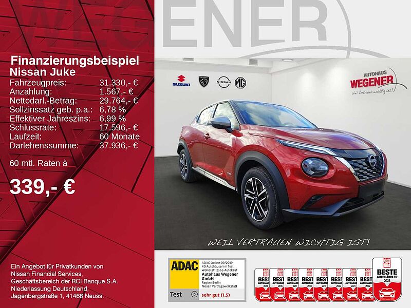 Nissan Juke 1.6 HYBRID 143 PS 4AMT