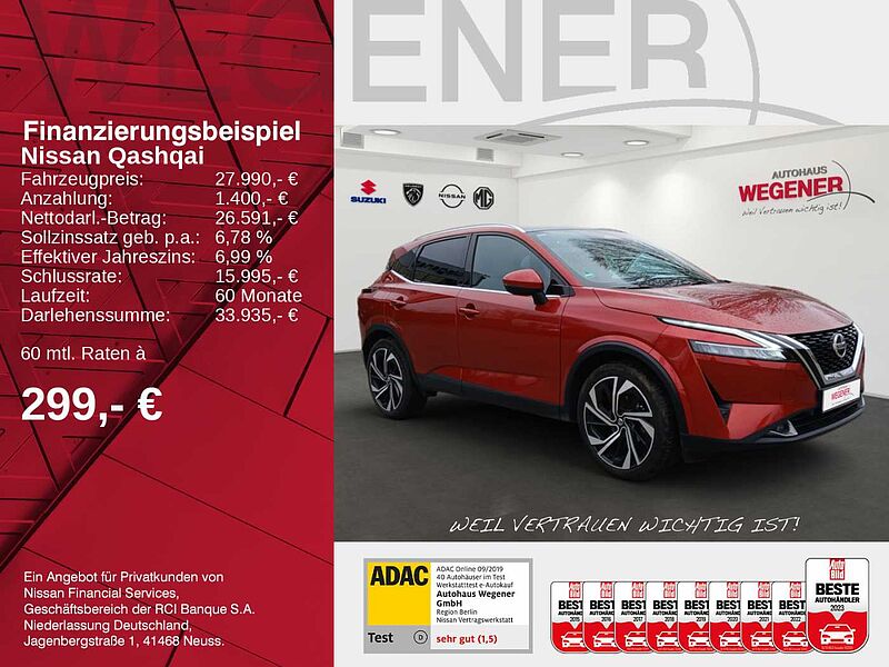 Nissan Qashqai 1.3 DIG-T MHEV 158 PS Tekna+, Winterräder