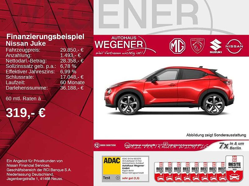 Nissan Juke 1.6 HYBRID 143 PS 4AMT